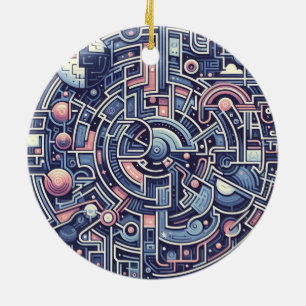 maze ceramic ornament