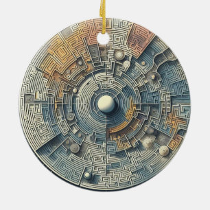 maze ceramic ornament