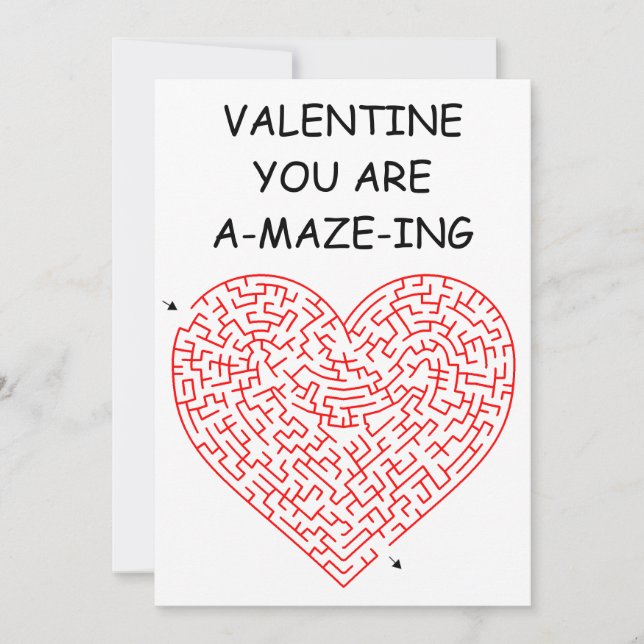 Maze Coeur - Carte Saint Valentin (Appartement) (Devant)