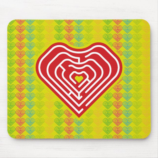 MAZE LOVE HEART BY MASANSER PIXELAT MOUSE PAD (Front)