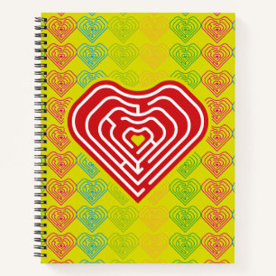 MAZE LOVE HEART BY MASANSER PIXELAT NOTEBOOK