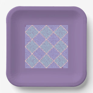 Maze Patchwork Paper Plate