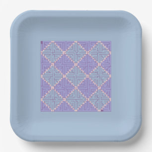 Maze Patchwork Paper Plate