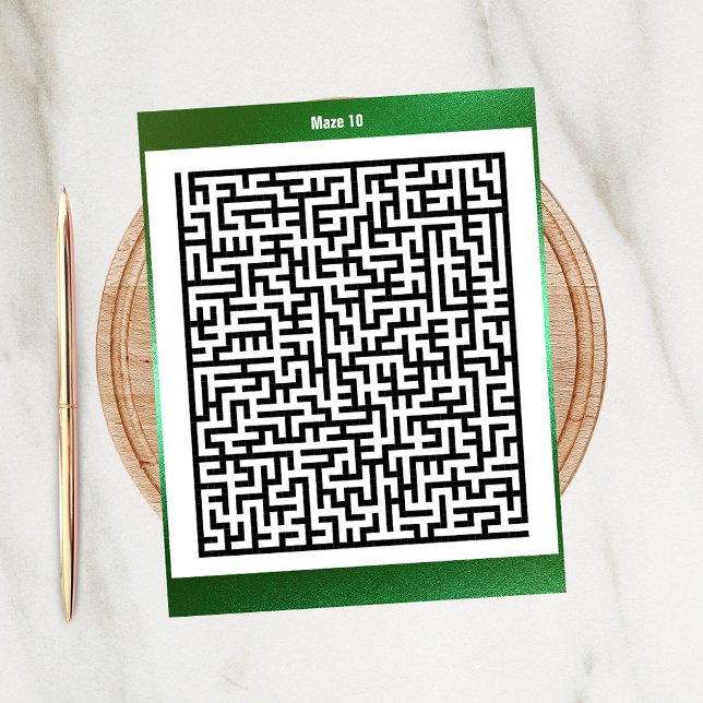 Maze Puzzle Ten Green | Activity Cards (Creator Uploaded)