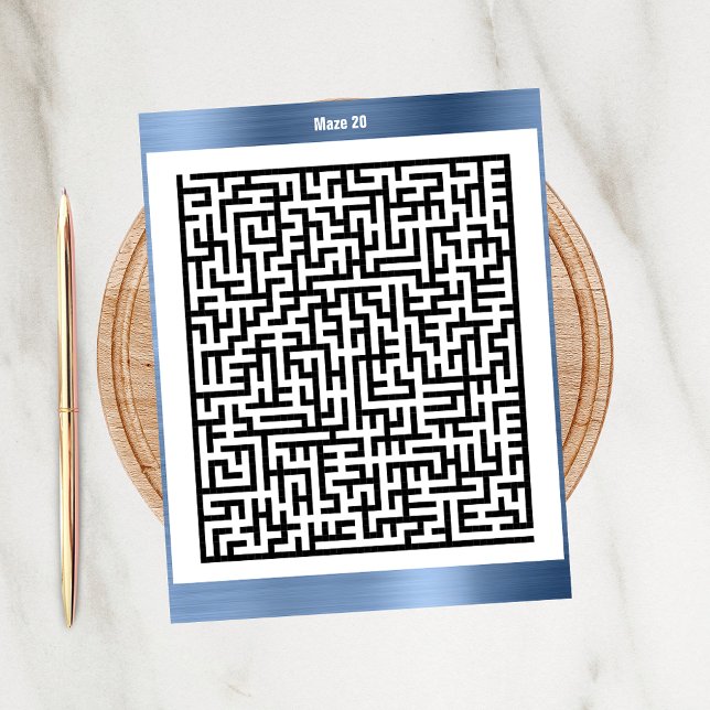 Maze Puzzle Twenty Blue | Activity Cards (Creator Uploaded)