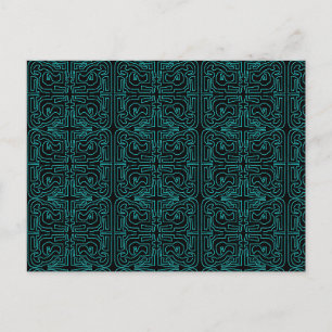 Maze turquoise par Mark Edward Westerfield Carte p