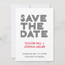 Maze Typography Photo Save the Date