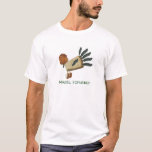 Mazel Tofurkey Thanksgivukkah Tee (men's sizes)<br><div class="desc">Thanksgivukkah gift for the Jewish vegan,  vegetarian,  or person with an ironic sense of humour in your life.</div>