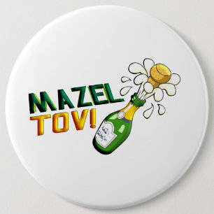 Mazel Tov 6 Inch Round Button