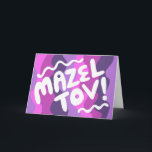 MAZEL TOV BAR BAT MITZVAH Customizable Modern Wavy Card<br><div class="desc">Hand drawn text by me for you. Add your own text to the inside of the card or change the background colours. For more designs and colours check my shop! Or let me know if you'd like something custom. I also have matching wrapping paper and of course both Bar and...</div>