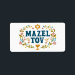MAZEL TOV BAR BAT MITZVAH Jewish Customizable  Label<br><div class="desc">Hand drawn text by me for you. Great for a bar or bat mitzvah or jewish wedding or other event. For more designs and colours check my shop! Or let me know if you'd like something custom.  Ask if you don't find what you need! :)</div>