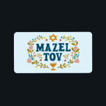 MAZEL TOV BAR BAT MITZVAH Jewish Customizable  Label<br><div class="desc">Hand drawn text by me for you. Great for a bar or bat mitzvah or jewish wedding or other event. For more designs and colours check my shop! Or let me know if you'd like something custom.  Ask if you don't find what you need! :)</div>