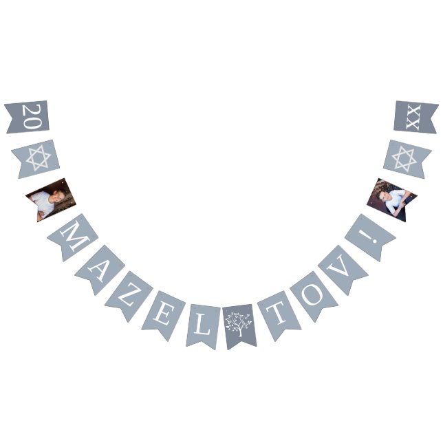Mazel Tov Bar Mitzvah Celebration Bunting Flags (All)