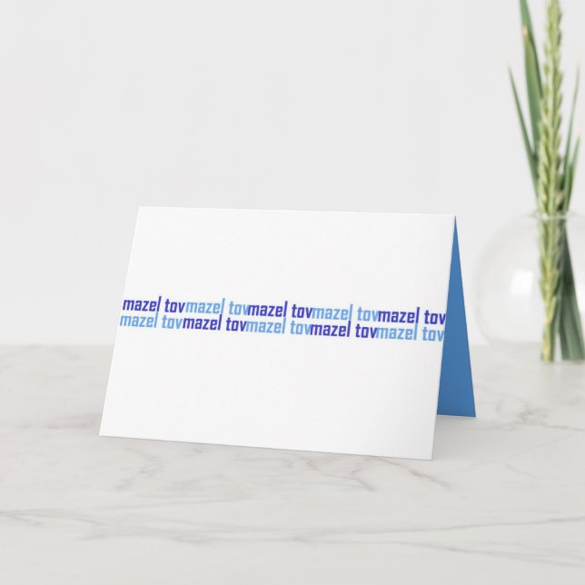 Mazel Tov (Blues) Card (Front)