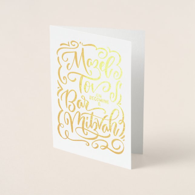 Mazel Tov on Becoming Bar Mitzvah Card (Front)