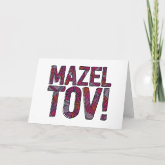 Mazel Tov Patchwork Merlot Card