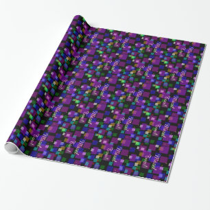 Mazel Tov Purple celebration Wrapping Paper
