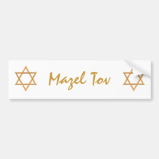 Mazel Tov/Star of David Bumper Sticker