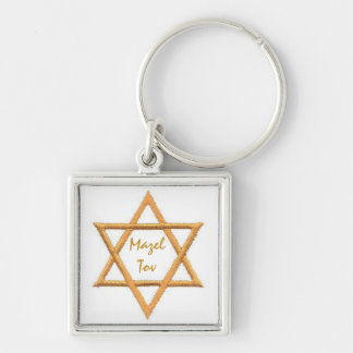 Mazel Tov/Star of David Keychain