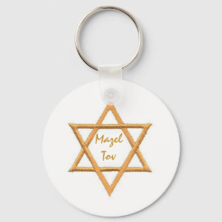Mazel Tov/Star of David Keychain