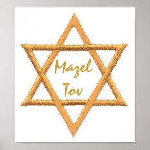 Mazel Tov/Star of David Poster