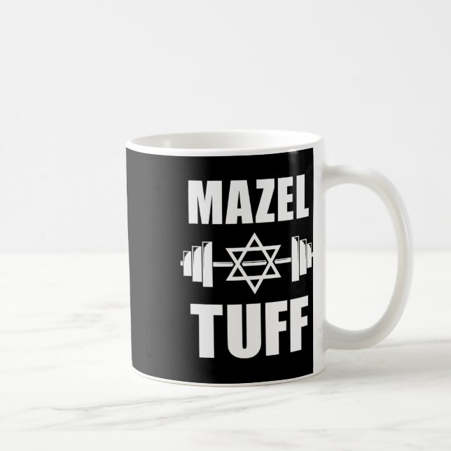 Mazel Tuff Funny Jewish Workout  Coffee Mug (Right)