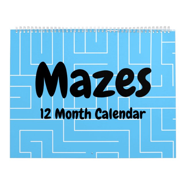 Mazes 12 Month Calendar (Cover)