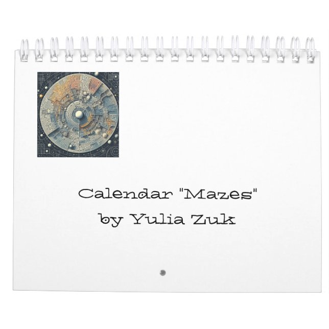 Mazes Calendar (Back)