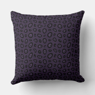 Mazipoodles Abstract Teardrops - Indigo Black Throw Pillow
