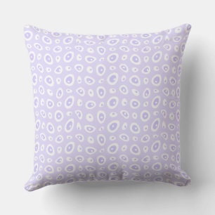 Mazipoodles Abstract Teardrops - Lilac White Throw Pillow