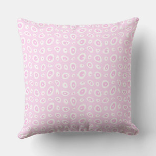 Mazipoodles Abstract Teardrops - Pastel Pink White Throw Pillow