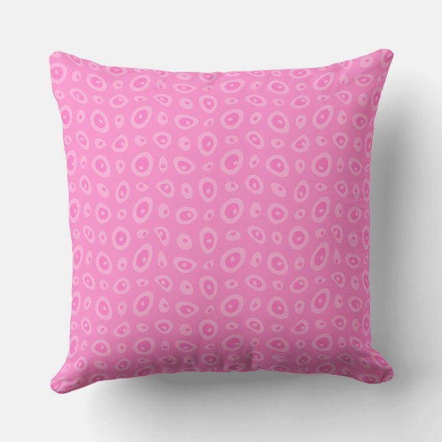 Mazipoodles Abstract Teardrops - Pink Throw Pillow (Back)