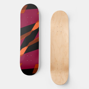 Mazipoodles Abstraction Perspective Black Magenta Skateboard