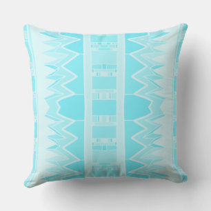 Mazipoodles Afrofuturist Pattern - Baby Blue Throw Pillow