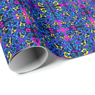 Mazipoodles Cells Similar Differ Blue Pink Yellow Wrapping Paper