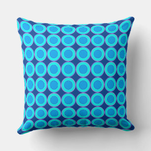 Mazipoodles Doughnuts Revisited Blue Purple Throw Pillow
