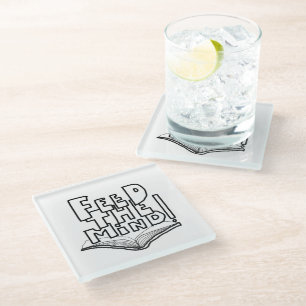 MAZIPOODLES Feed The Mind 077 Glass Coaster