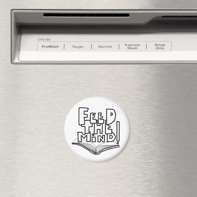 MAZIPOODLES Feed The Mind 077  Magnet (In Situ (Dishwasher))