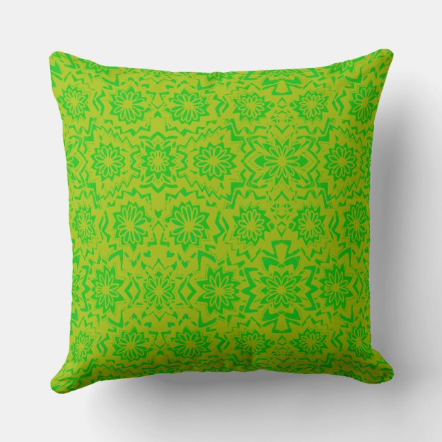 MAZIPOODLES Floral Fireworks Pattern 10 Throw Pillow (Back)
