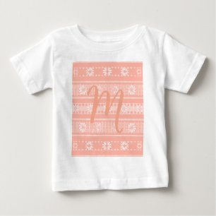 MAZIPOODLES Floral Striped Ribbed Knitting 202 M Baby T-Shirt