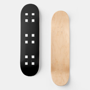 Mazipoodles Four Squares- Black White  Skateboard