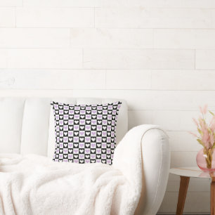 Mazipoodles Hearts Abstraction Lilac Mini Throw Pillow