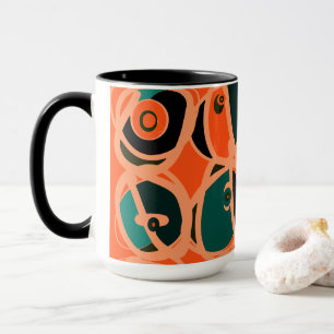 MAZIPOODLES I Spy Eye Orange Teal Black Mug