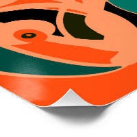 MAZIPOODLES I Spy Eye Orange Teal Black