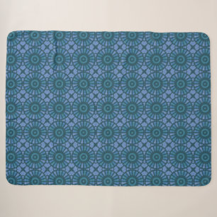 Mazipoodles Kaleidoscope S - Teal Periwinkle Sherpa Blanket