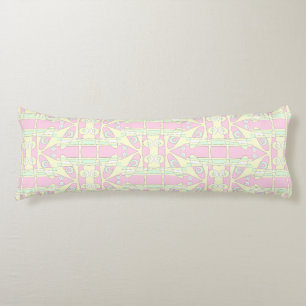 Mazipoodles Leapfrog - Pink Green Yellow White Body Pillow