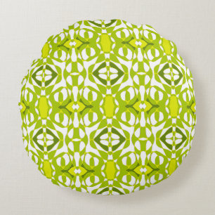 Mazipoodles Neuro Art- Avocado Pear Spinach Green Round Pillow