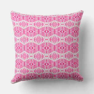 Mazipoodles Neuro Art - Pink Gray Throw Pillow