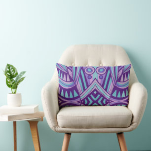 Mazipoodles New Fish Head Leaves Jazz Funk B 4 Lumbar Pillow