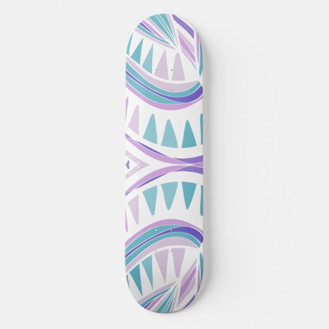Mazipoodles New Fish Head Leaves Jazz Funk B Skateboard (Front)